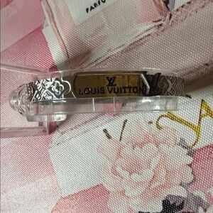 18k gold plated stainless steel waterproof Silver Engraved Bracelet